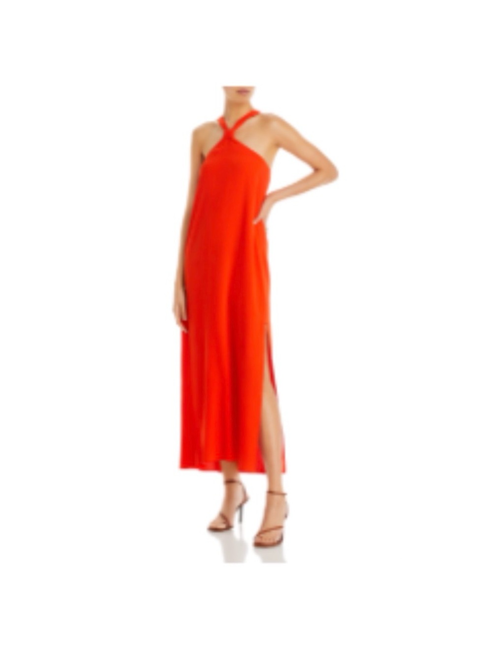 Aqua V-Neck Maxi Dress